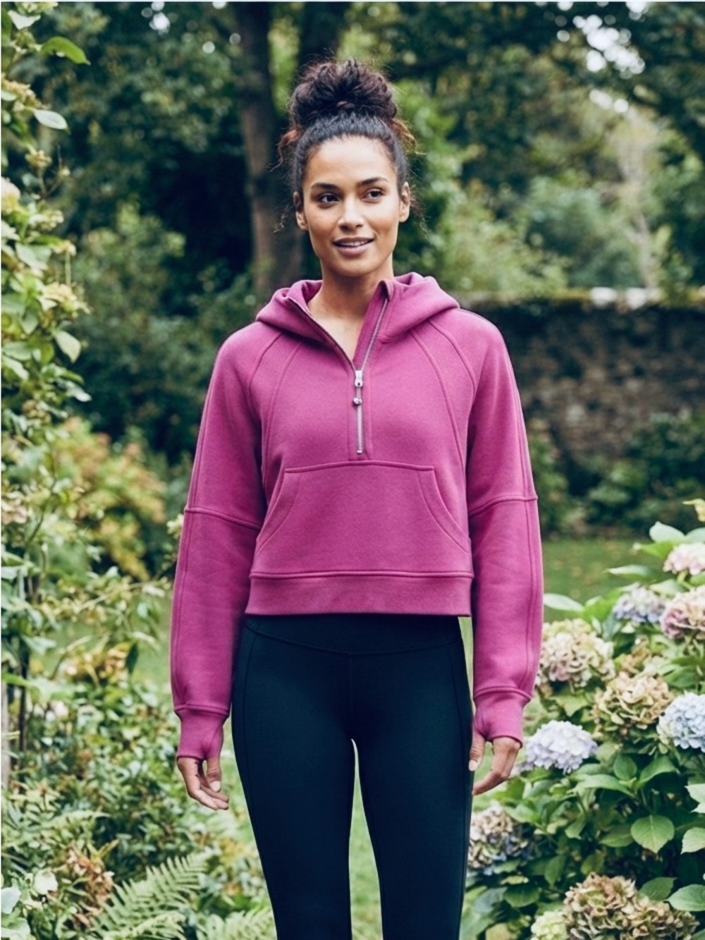 BRAND NEW LULULEMON 1/2 ZIP SCUBA OVERSIZED HOODIE SWEATSHIRT VIVID PLUM